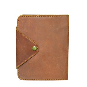 Brown Cowhide Leather Passport Holder