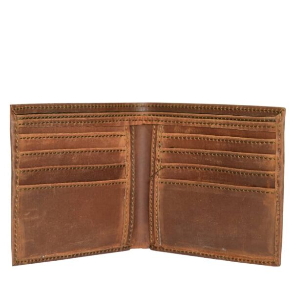 Brown Cowhide Leather Wallet For Men - Image 4