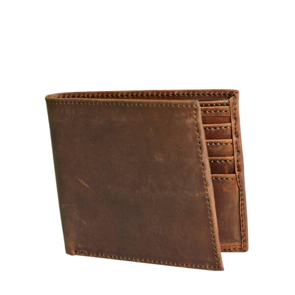 Brown Cowhide Leather Wallet For Men - Image 2