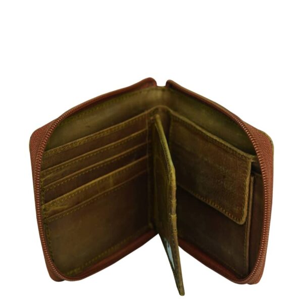 Fashion Zipper Leather Wallet - Image 3